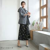 ポインテッドトゥ異素材フラワーカット4cmヒールパンプス | VIVIAN COLLECTION | 詳細画像18