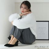 ポインテッドトゥ異素材フラワーカット4cmヒールパンプス | VIVIAN COLLECTION | 詳細画像20