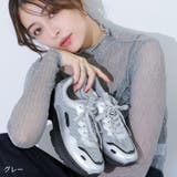 厚底メタリック異素材コンビレースアップスニーカー | VIVIAN COLLECTION | 詳細画像20