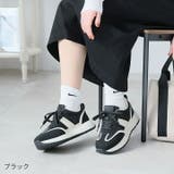 軽量厚底Tトゥサイドデザインレースアップスニーカー | VIVIAN COLLECTION | 詳細画像18