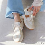 軽量厚底Tトゥサイドデザインレースアップスニーカー | VIVIAN COLLECTION | 詳細画像19