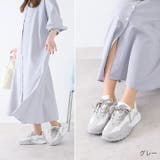 軽量厚底Tトゥデザインレースアップスニーカー | VIVIAN COLLECTION | 詳細画像11