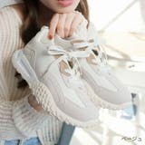 軽量厚底Tトゥデザインレースアップスニーカー | VIVIAN COLLECTION | 詳細画像19