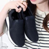後ろ姿が映えるビジュー付きスリッポンウェッジスニーカー | VIVIAN COLLECTION | 詳細画像17