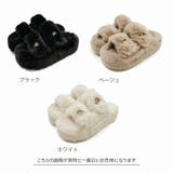 ふわふわファー厚底ゴールドモチーフサンダル | VIVIAN COLLECTION | 詳細画像2