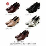 スクエアトゥデザインヒールローファーパンプス | VIVIAN COLLECTION | 詳細画像3
