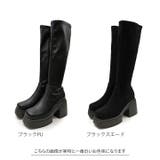 厚底チャンキーヒールストレッチロングブーツ | VIVIAN COLLECTION | 詳細画像2