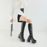 厚底チャンキーヒールストレッチロングブーツ | VIVIAN COLLECTION | 詳細画像12