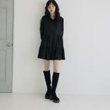 厚底チャンキーヒールストレッチロングブーツ | VIVIAN COLLECTION | 詳細画像14