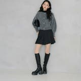 厚底チャンキーヒールストレッチロングブーツ | VIVIAN COLLECTION | 詳細画像6
