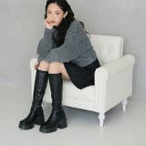 厚底チャンキーヒールストレッチロングブーツ | VIVIAN COLLECTION | 詳細画像9