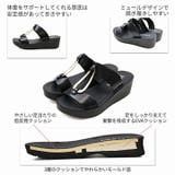 ゴールドモチーフウェッジコンフォートサンダル | VIVIAN COLLECTION | 詳細画像4 