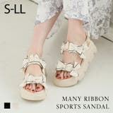 メニーリボン厚底スポーツサンダル | VIVIAN COLLECTION | 詳細画像1 