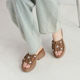 キラキラビジュー厚底ギャザーサンダル | VIVIAN COLLECTION | 詳細画像14 