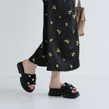 キラキラビジュー厚底ギャザーサンダル | VIVIAN COLLECTION | 詳細画像17 