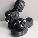 キラキラビジュー厚底ギャザーサンダル | VIVIAN COLLECTION | 詳細画像20 