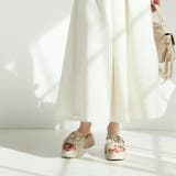 キラキラビジュー厚底ギャザーサンダル | VIVIAN COLLECTION | 詳細画像7 