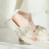 キラキラビジュー厚底ギャザーサンダル | VIVIAN COLLECTION | 詳細画像8 