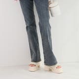 フリルギャザー厚底プラットフォームミュールサンダル | VIVIAN COLLECTION | 詳細画像13 