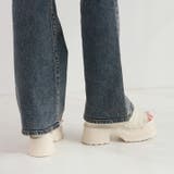 フリルギャザー厚底プラットフォームミュールサンダル | VIVIAN COLLECTION | 詳細画像14 