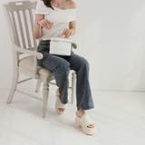 フリルギャザー厚底プラットフォームミュールサンダル | VIVIAN COLLECTION | 詳細画像15 