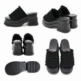 フリルギャザー厚底プラットフォームミュールサンダル | VIVIAN COLLECTION | 詳細画像3 