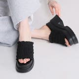 フリルギャザー厚底プラットフォームミュールサンダル | VIVIAN COLLECTION | 詳細画像10 