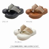 キラキラフラワービジュー厚底トングサンダル | VIVIAN COLLECTION | 詳細画像2 