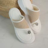 キラキラフラワービジュー厚底トングサンダル | VIVIAN COLLECTION | 詳細画像18 