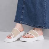 キラキラフラワービジュー厚底トングサンダル | VIVIAN COLLECTION | 詳細画像19 