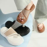 キラキラフラワービジュー厚底トングサンダル | VIVIAN COLLECTION | 詳細画像6 