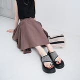 キラキラフラワービジュー厚底トングサンダル | VIVIAN COLLECTION | 詳細画像10 