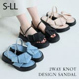 2WAY厚底ノットデザインサンダル | VIVIAN COLLECTION | 詳細画像1 