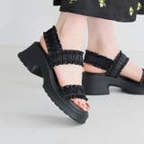 フリルギャザー厚底サンダル | VIVIAN COLLECTION | 詳細画像11 