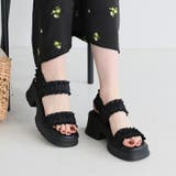 フリルギャザー厚底サンダル | VIVIAN COLLECTION | 詳細画像13 