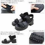 フリルギャザー厚底サンダル | VIVIAN COLLECTION | 詳細画像4 