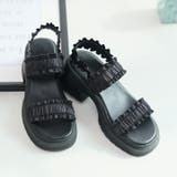 フリルギャザー厚底サンダル | VIVIAN COLLECTION | 詳細画像5 