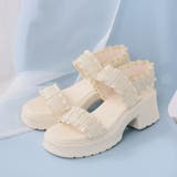 フリルギャザー厚底サンダル | VIVIAN COLLECTION | 詳細画像6 