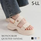 厚底モノグラムキルティングサンダル | VIVIAN COLLECTION | 詳細画像1 
