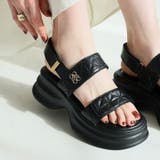 厚底モノグラムキルティングサンダル | VIVIAN COLLECTION | 詳細画像9 