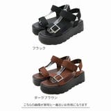 キラキラビジューバックル厚底サンダル | VIVIAN COLLECTION | 詳細画像2 