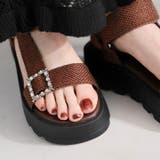 キラキラビジューバックル厚底サンダル | VIVIAN COLLECTION | 詳細画像18 