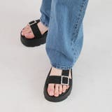 キラキラビジューバックル厚底サンダル | VIVIAN COLLECTION | 詳細画像10 