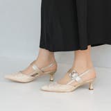 キラキラビジューバックルスリングバックパンプス | VIVIAN COLLECTION | 詳細画像18 