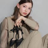 シアーチュールレースグリッターヒールストラップパンプス | VIVIAN COLLECTION | 詳細画像14 