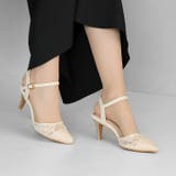 シアーチュールレースグリッターヒールストラップパンプス | VIVIAN COLLECTION | 詳細画像20 