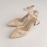 シアーチュールレースグリッターヒールストラップパンプス | VIVIAN COLLECTION | 詳細画像6 