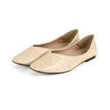 ベージュクロコ | スクエアトゥVカットバブーシュ | VIVIAN COLLECTION