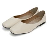 アイボリーPU | スクエアトゥVカットバブーシュ | VIVIAN COLLECTION