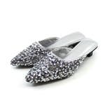 シルバー | ポインテッドトゥスパンコールミュール | VIVIAN COLLECTION